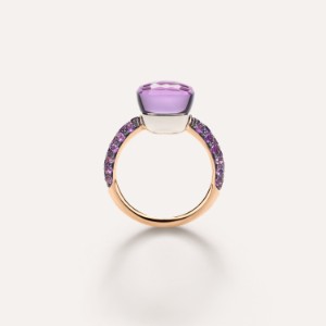 Nudo Classic Ring - Rose Gold 18kt, White Gold 18kt, Amethyst
