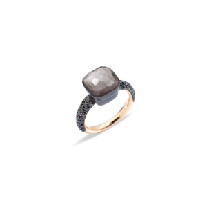 Nudo Classic Ring - Rose Gold 18kt, Obsidian, Treated Black Diamond
