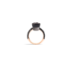 Anillo Nudo - Oro Rosa 18kt, Obsidiana, Diamante Negro Tratado