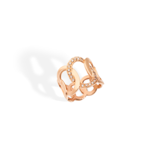 Brera Ring - Roségold 18kt, Brauner Diamant
