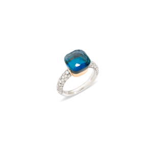 Nudo Classic Ring - White Gold 18kt, Rose Gold 18kt, Blue London Topaz, Turquoise, Diamond