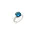 Klassischer Ring Nudo - Weißgold 18kt, Roségold 18kt, London Blu Topas, Türkis, Diamant