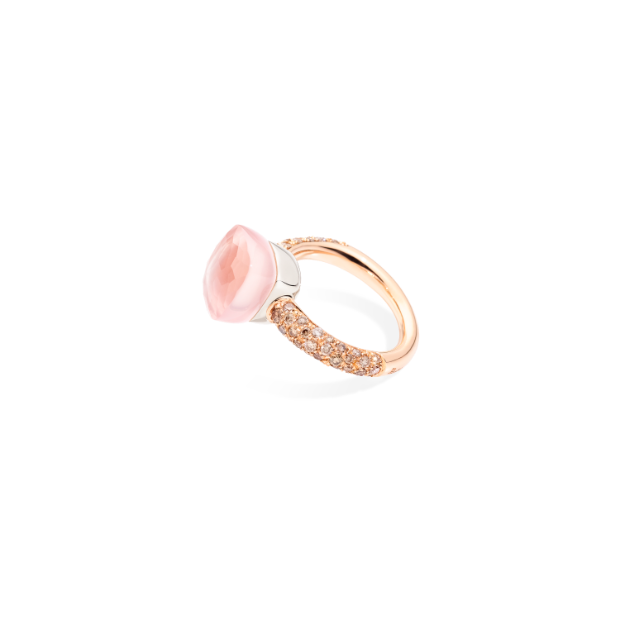 Klassischer Ring Nudo Aus Rosenquarz