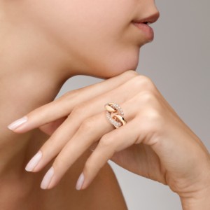 Ring Catene - Rose Gold 18kt, Diamond