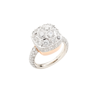 Solitaire Ring Nudo Assoluto - Weißgold 18kt, Roségold 18kt, Diamant