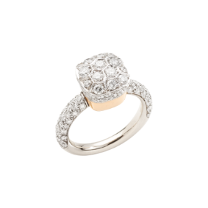Ring Nudo Solitaire - White Gold 18kt, Rose Gold 18kt, Diamond