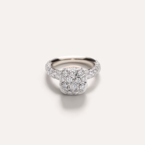 Ring Nudo Solitaire - Weißgold 18kt, Roségold 18kt, Diamant