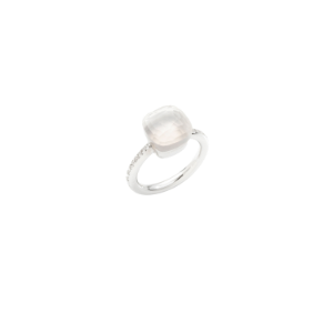 Anillo Nudo Milky Classic - Oro Blanco 18kt, Diamante