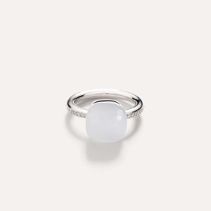 Ring Nudo Milky Classic - White Gold 18kt, Diamond