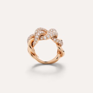 Catene Ring - Rose Gold 18kt, Diamond
