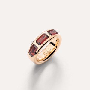 Ring Iconica - Granat, Roségold 18kt