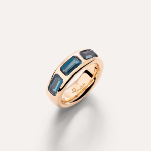 Iconica Ring - Rose Gold 18kt, Blue London Topaz