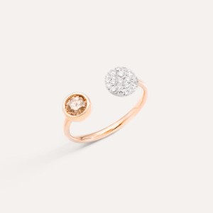 Sabbia Ring - Oro Rosa 18kt, Diamante Marrón, Diamante