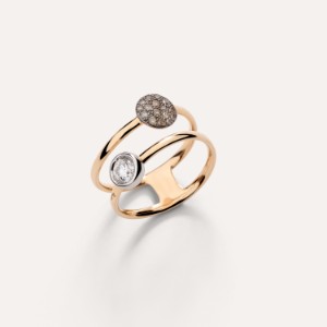 Ring Sabbia - Roségold 18kt, Brauner Diamant, Diamant