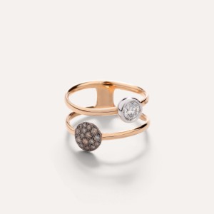 Ring Sabbia - Roségold 18kt, Brauner Diamant, Diamant
