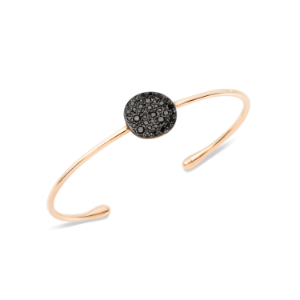 Bracelet Sabbia - Rose Gold 18kt, Treated Black Diamond