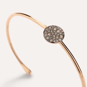 Bracelet Sabbia - Or Rose 18kt, Diamant Brun