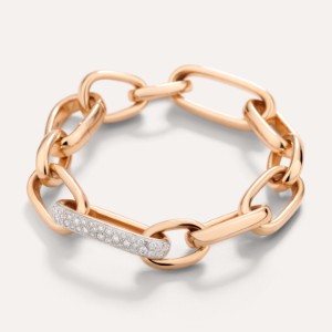 Bracelet Iconica Medium - Or Rose 18kt, Diamant