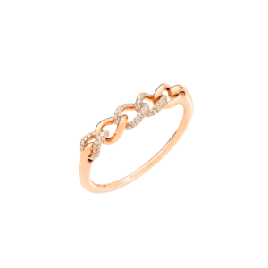 Bracelet Jonc Catene - Or Rose 18kt, Diamant