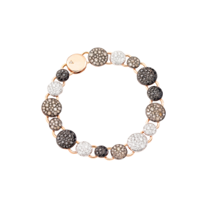 Bracelet Sabbia - White Gold 18kt, Diamond, Brown Diamond, Treated Black Diamond