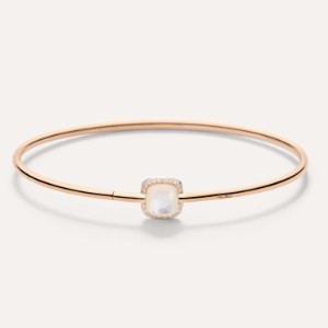 Bracelet Isola - Mother-of-pearl, Rose Gold 18kt, Diamond