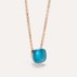 Nudo Gelé Pendant With Chain - Rose Gold 18kt, White Gold 18kt, Blue Topaz, Mother-of-pearl, Turquoise