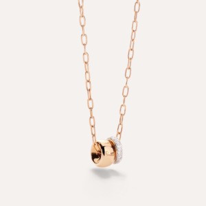 Pendant With Chain Iconica - Rose Gold 18kt, Diamond