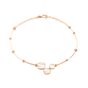 Nudo Necklace - Rose Gold 18kt, White Topaz, Diamond