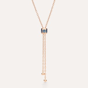 Collier Iconica - Or Rose 18kt, Topaze Bleue London