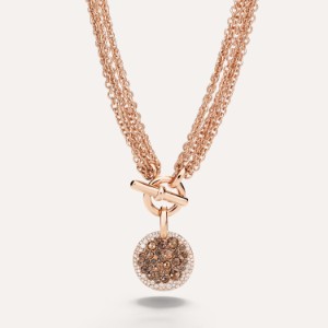 Collar Sabbia - Oro Rosa 18kt, Diamante Marrón, Diamante