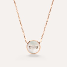 Pom Pom Dot Halskette Mit Anhänger - Roségold 18kt, Perlmutt, Diamant
