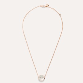 Pom Pom Dot Halskette Mit Anhänger - Roségold 18kt, Perlmutt, Diamant