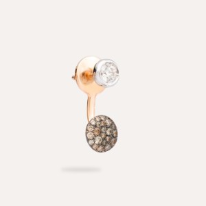 Boucle D’oreille Sabbia - Or Rose 18kt, Diamant Brun, Diamant