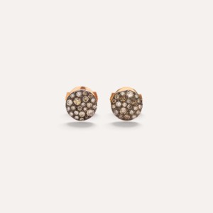 Earrings Sabbia - Rose Gold 18kt, Brown Diamond