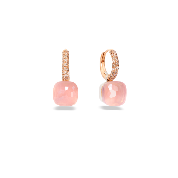 Rose Quartz Nudo Classic Earrings