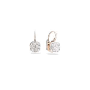 Pendientes Nudo Classic Solitaire - Oro Blanco 18kt, Diamante