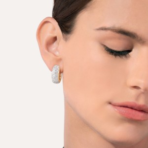 Pendientes Bold Iconica - Oro Rosa 18kt, Diamante