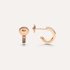 Earrings Pomellato Together - Rose Gold 18kt, Brown Diamond