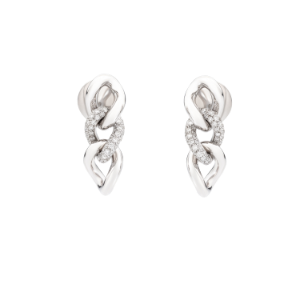 Boucles D'oreilles Catene - Or Blanc 18kt, Diamant