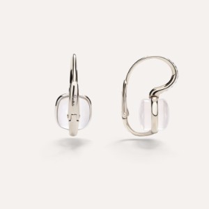 Earrings Nudo Milky - White Gold 18kt, Diamond
