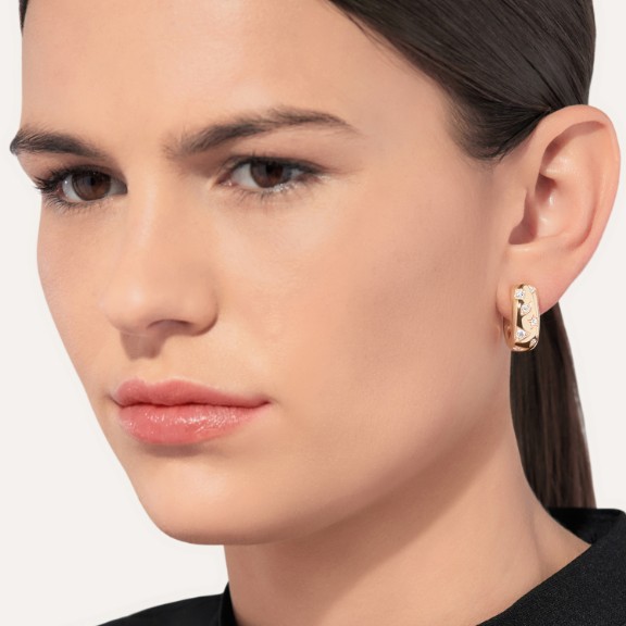 Casual Diamond Rose Gold Earrings-sgquangbinhtourist.com.vn