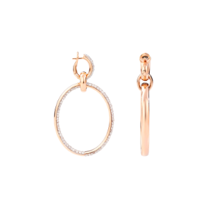 Iconica Hoop Earrings - Rose Gold 18kt, Diamond