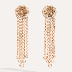 Earrings Sabbia - Rose Gold 18kt, Brown Diamond, Diamond
