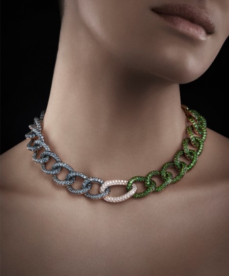 Green Tourmalines And Aquamarines “re-loved” Chain