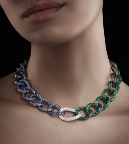 Blue Sapphire And Emeralds “reloved” Chain